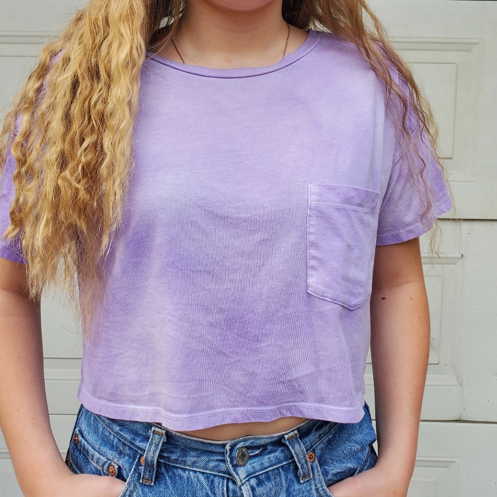 Purple crop top